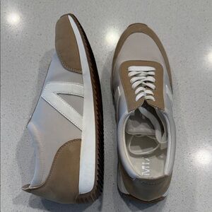 MIA Beige and White Sneakers size 9